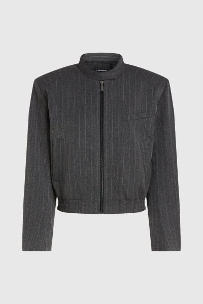 DZSEKI KARL LAGERFELD PINSTRIPE TAILORED BOMBER - Kép 5
