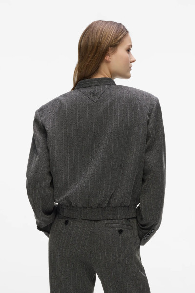 DZSEKI KARL LAGERFELD PINSTRIPE TAILORED BOMBER - Kép 2