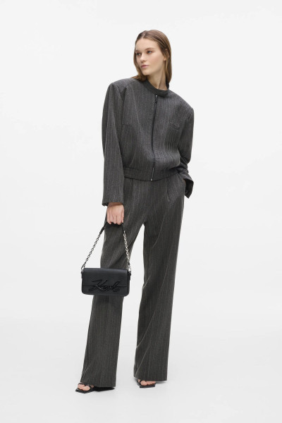 DZSEKI KARL LAGERFELD PINSTRIPE TAILORED BOMBER - Kép 3