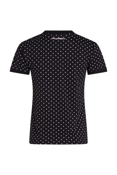 PÓLÓ KARL LAGERFELD IKON SMALL AOP SLIM T-SHIRT - Kép 2