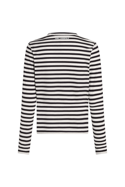 PÓLÓ KARL LAGERFELD IKON AQUARELLE C LSLV TOP - Kép 6