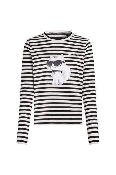 PÓLÓ KARL LAGERFELD IKON AQUARELLE C LSLV TOP - Kép 5
