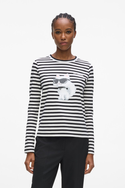 PÓLÓ KARL LAGERFELD IKON AQUARELLE C LSLV TOP - Kép 1