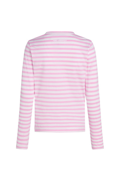 PÓLÓ KARL LAGERFELD IKON AQUARELLE C LSLV TOP - Kép 2