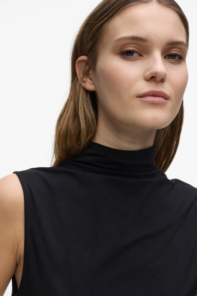 TOP KARL LAGERFELD MOCK NECK TANK TOP - Kép 4