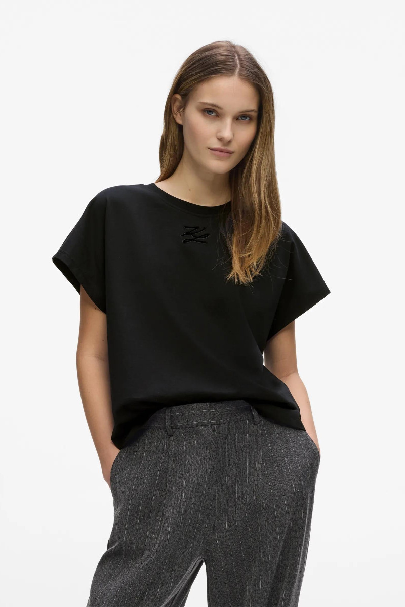Póló Karl Lagerfeld Kl Logo T-Shirt Black