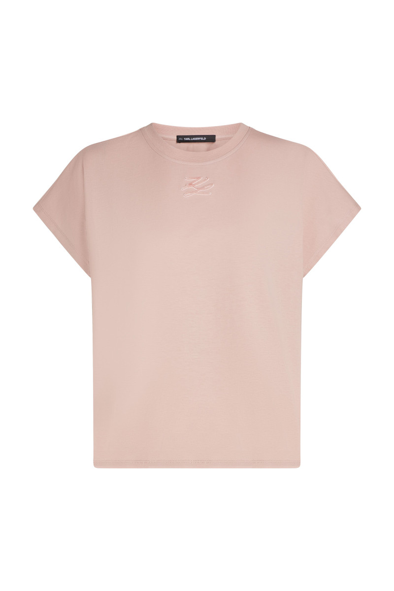 Póló Karl Lagerfeld Kl Logo T-Shirt Misty Rose