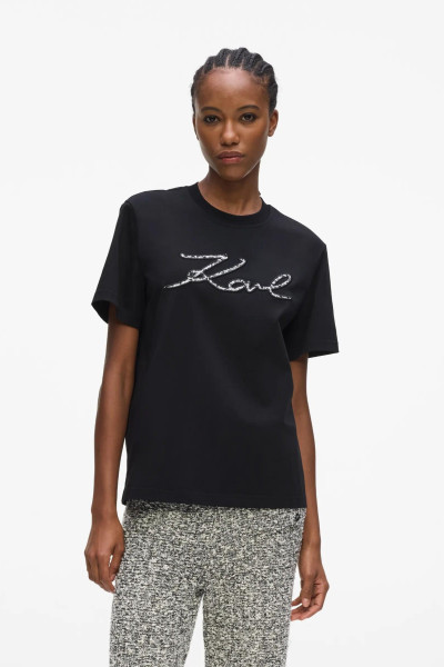 PÓLÓ KARL LAGERFELD KARL BOUCLE T-SHIRT - Kép 1