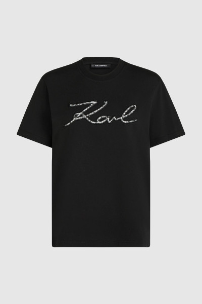 PÓLÓ KARL LAGERFELD KARL BOUCLE T-SHIRT - Kép 5