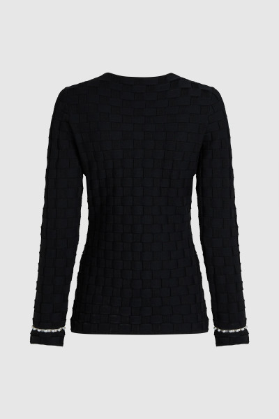 KARDIGÁN KARL LAGERFELD PEARL DETAIL KNIT CARDIGAN - Kép 7