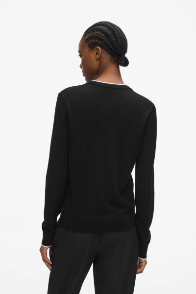 PULÓVER KARL LAGERFELD ESSENTIAL MERINO WOOL CREWNECK - Kép 2