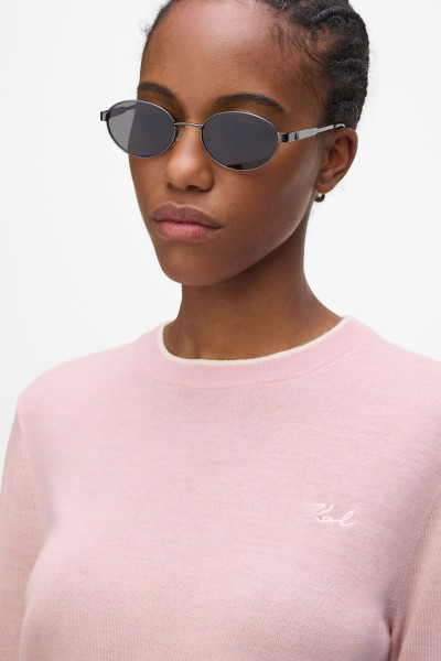 PULÓVER KARL LAGERFELD ESSENTIAL MERINO WOOL CREWNECK - Kép 4