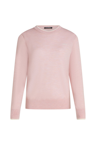 PULÓVER KARL LAGERFELD ESSENTIAL MERINO WOOL CREWNECK - Kép 5