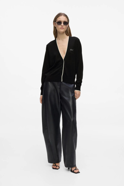 KARDIGÁN KARL LAGERFELD ESSENTIAL MERINO WOOL CARDIGAN - Kép 3