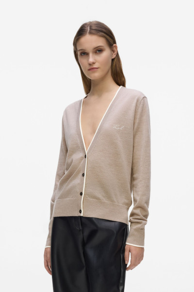 KARDIGÁN KARL LAGERFELD ESSENTIAL MERINO WOOL CARDIGAN - Kép 1