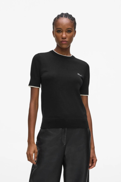 SVETER KARL LAGERFELD ESSENTIAL MERINO WOOL SSLV TEE - Fotografia č. 1