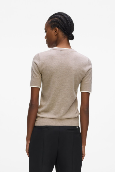SVETER KARL LAGERFELD ESSENTIAL MERINO WOOL SSLV TEE - Fotografia č. 2