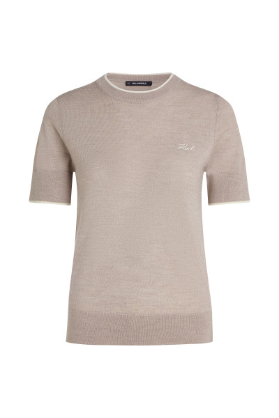 SVETER KARL LAGERFELD ESSENTIAL MERINO WOOL SSLV TEE - Fotografia č. 5