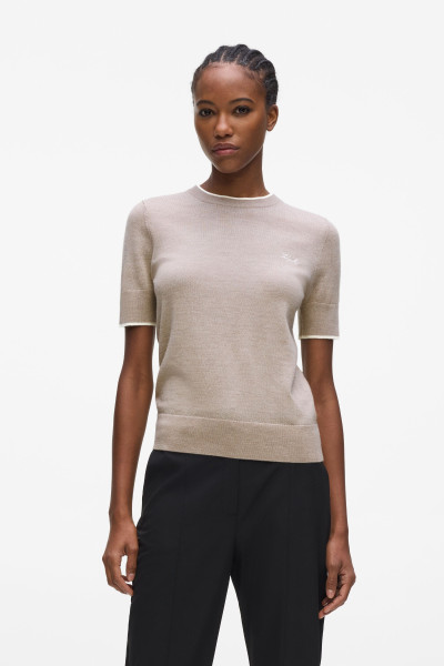 SVETER KARL LAGERFELD ESSENTIAL MERINO WOOL SSLV TEE - Fotografia č. 1