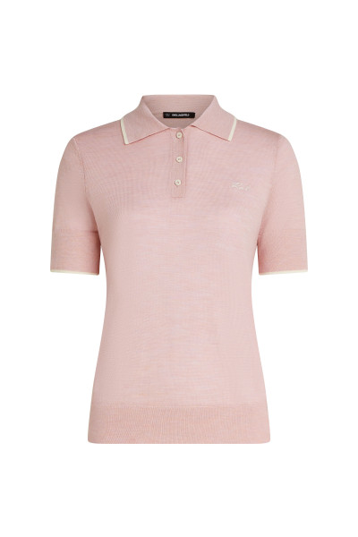 SVETER KARL LAGERFELD ESSENTIAL MERINO WOOL POLO - Fotografia č. 5