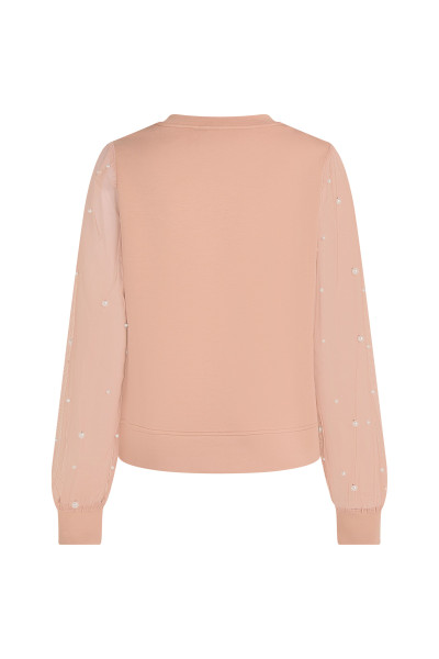 MIKINA KARL LAGERFELD PEARL FABRIC MIX SWEATSHIRT - Fotografia č. 2