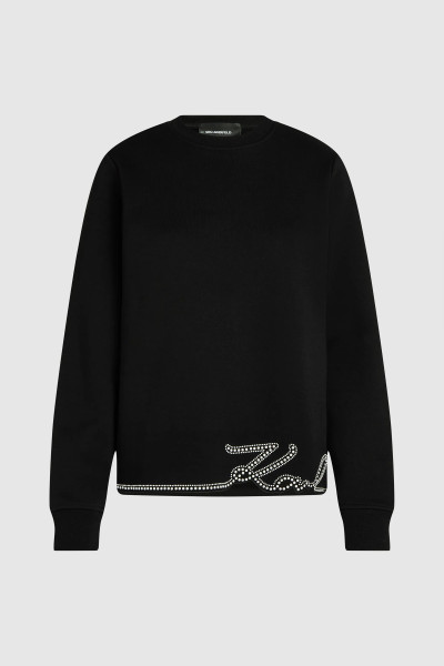 MELEGÍTŐ FELSŐ KARL LAGERFELD SIGNATURE HEM SWEATSHIRT - Kép 5