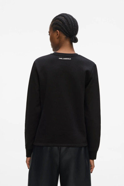 MELEGÍTŐ FELSŐ KARL LAGERFELD SIGNATURE HEM SWEATSHIRT - Kép 2