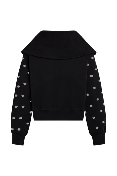 MIKINA KARL LAGERFELD STUD DETAIL HALF ZIP - Fotografia č. 2