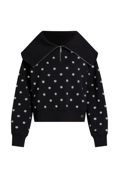 MIKINA KARL LAGERFELD STUD DETAIL HALF ZIP - Fotografia č. 1
