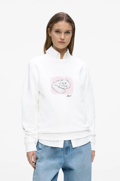 MELEGÍTŐ FELSŐ KARL LAGERFELD PORTRAIT RELAXED SWEATSHIRT - Kép 1
