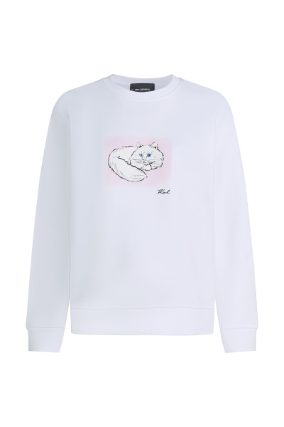 MELEGÍTŐ FELSŐ KARL LAGERFELD PORTRAIT RELAXED SWEATSHIRT - Kép 5