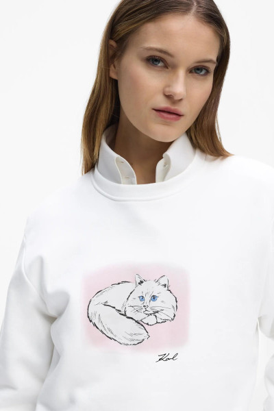 MELEGÍTŐ FELSŐ KARL LAGERFELD PORTRAIT RELAXED SWEATSHIRT - Kép 4