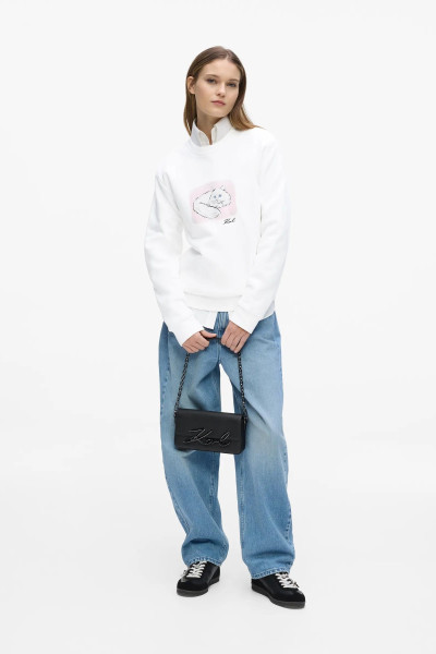 MELEGÍTŐ FELSŐ KARL LAGERFELD PORTRAIT RELAXED SWEATSHIRT - Kép 3