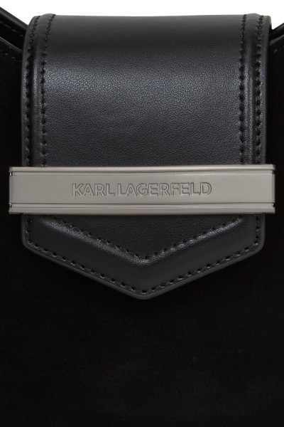 CROSSBODY KARL LAGERFELD K/NOVA TPH ZIP CB SUEDE - Kép 4