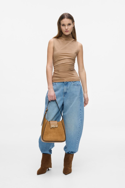 RETIKÜL KARL LAGERFELD K/SIGNATURE HOBO SUEDE - Kép 2