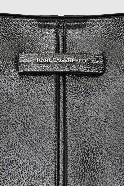 RETIKÜL KARL LAGERFELD K/PIERCED MD TOTE METALLIC - Kép 4