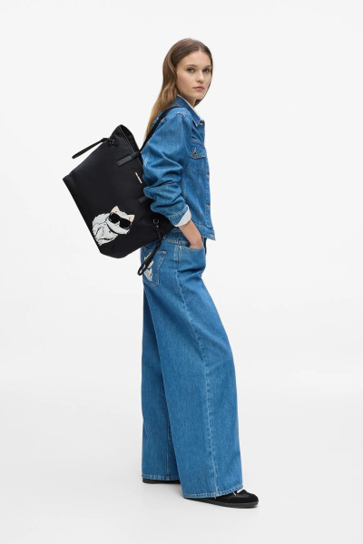RETIKÜL KARL LAGERFELD IKON BIG CHOUPETTE NYLON TOTE - Kép 2