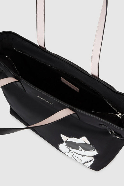 RETIKÜL KARL LAGERFELD IKON BIG CHOUPETTE NYLON TOTE - Kép 4