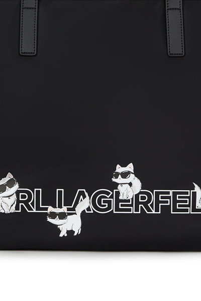 KABELKA KARL LAGERFELD IKON CHOUPETTE NYLON TOTE - Fotografia č. 4