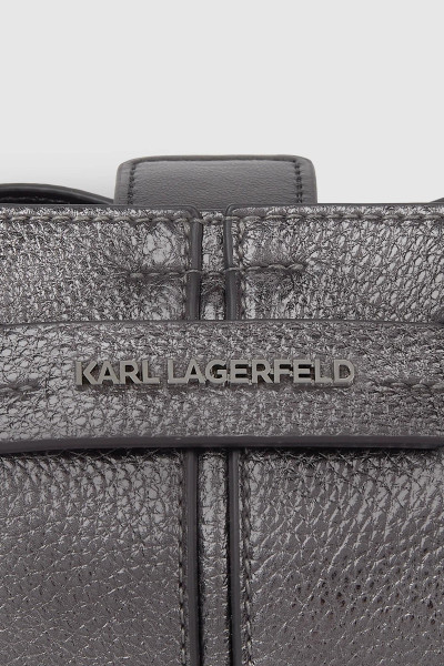 RETIKÜL KARL LAGERFELD K/PIERCED MINI BUCKET METALLIC - Kép 5