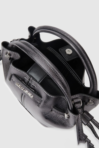 RETIKÜL KARL LAGERFELD K/PIERCED MINI BUCKET METALLIC - Kép 4