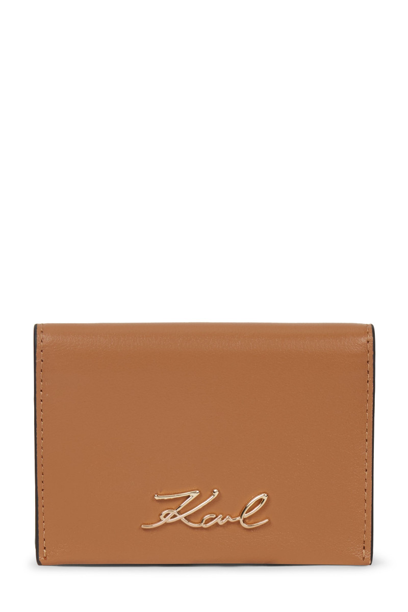 Bankkártya Tok Karl Lagerfeld K/Signature Bifold Ch Gp Caramel