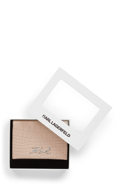 BANKKÁRTYA TOK KARL LAGERFELD K/SIGNATURE BIFOLD CH CROC GP - Kép 2
