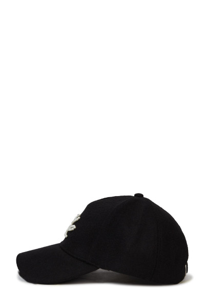 SAPKA KARL LAGERFELD K/AUTOGRAPH WOOL PEARLS CAP - Kép 3
