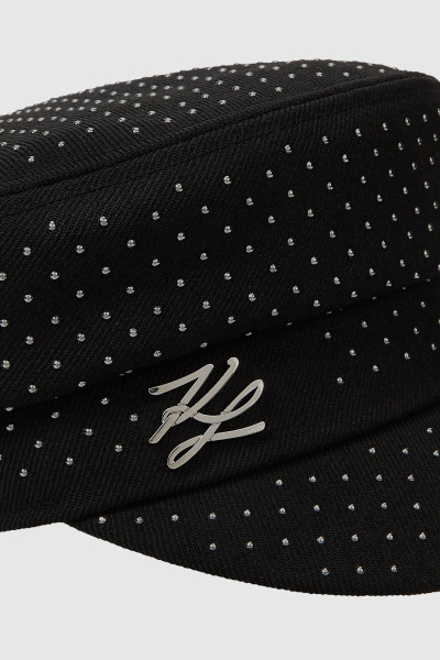SAPKA KARL LAGERFELD K/AUTOGRAPH CAPTAIN CAP STUDS - Kép 3