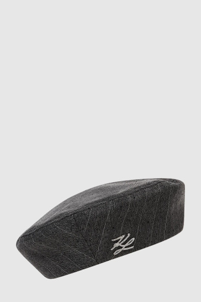 SAPKA KARL LAGERFELD K/AUTOGRAPH PIN STRIPES BERET - Kép 1