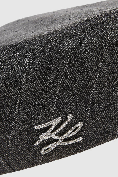 SAPKA KARL LAGERFELD K/AUTOGRAPH PIN STRIPES BERET - Kép 5