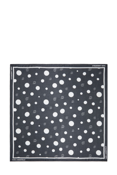 SÁL KARL LAGERFELD IKON DOTS AOP MODAL SCARF - Kép 2