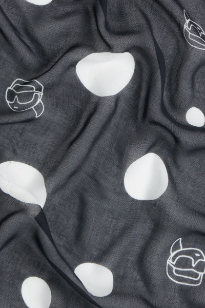 SÁL KARL LAGERFELD IKON DOTS AOP MODAL SCARF - Kép 3