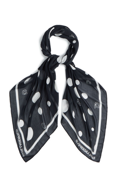SÁL KARL LAGERFELD IKON DOTS AOP MODAL SCARF - Kép 1